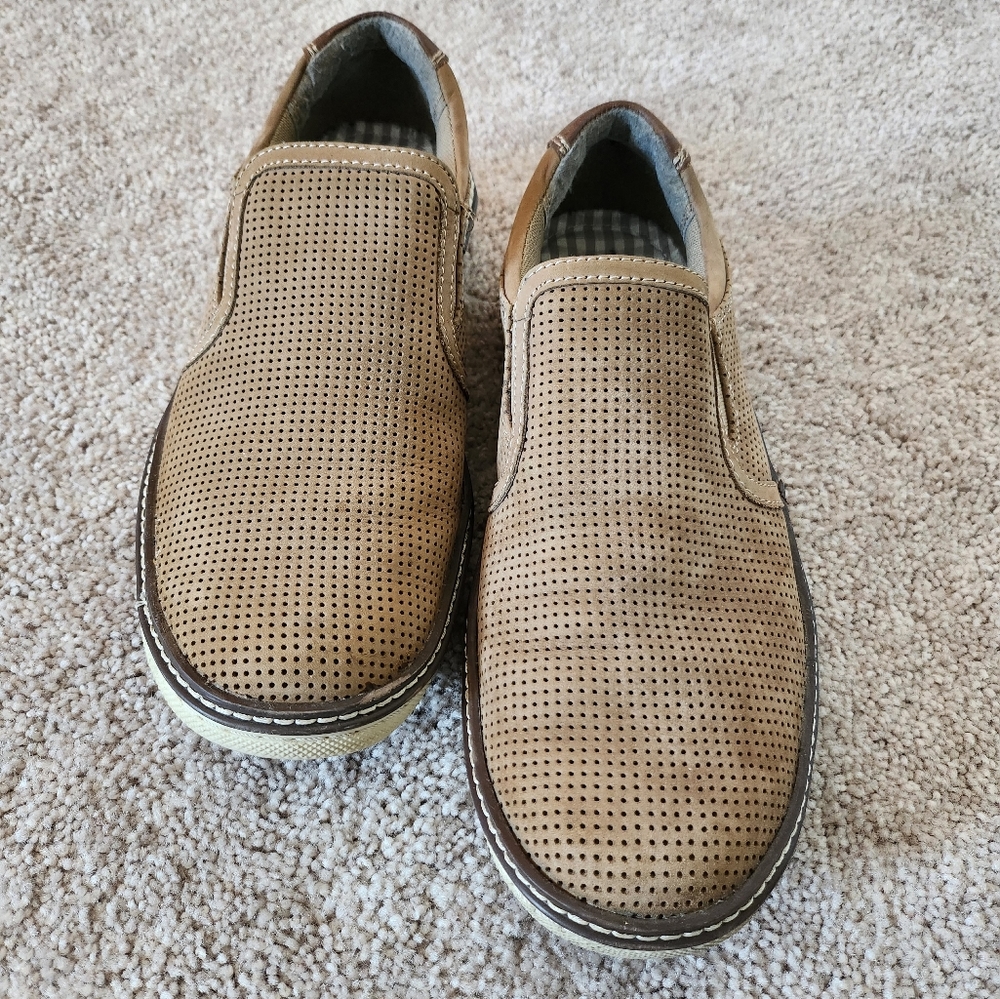 Bass, Tan Slip-On Dress Shoes